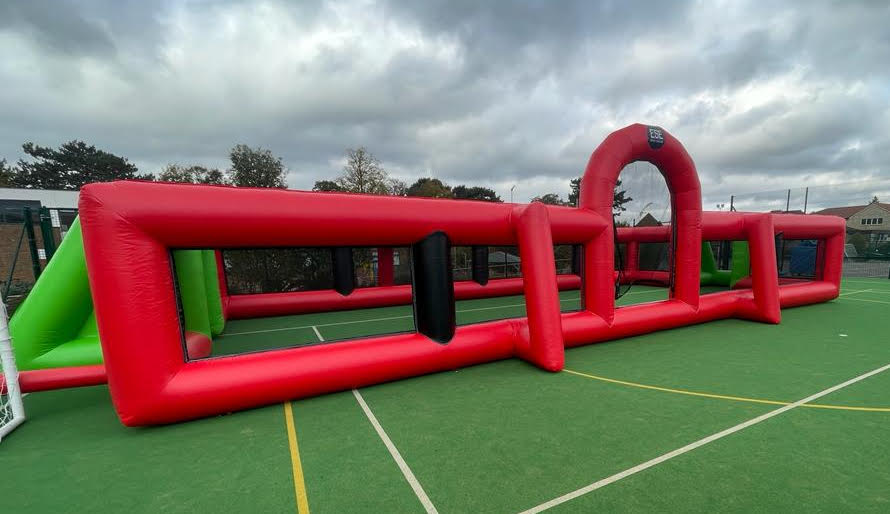 Inflatable football pitch